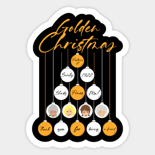 Golden Christmas Sticker